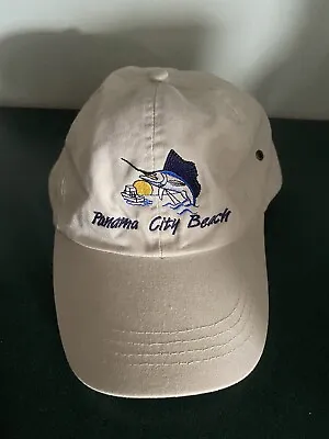 Vintage Panama City Beach Hat Cap Strapback Adult One Size Beige Casual Mens A23 • $9.44