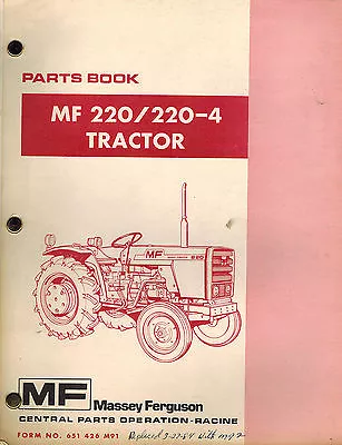 Massey Ferguson 220 220-4  Tractors Parts Manual • $44.95