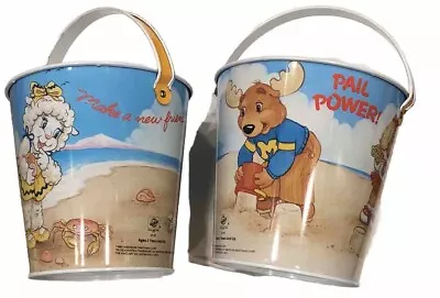 VTG 1985 Ohio Art American Greetings Get Along Gang 2 Beach Tin Pail Sand Bucket • $59.99