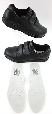 SAS Womens  Me Too  Walking Shoes EZ Straps Black Leather Sz 10N Worn Twice! • $54.50