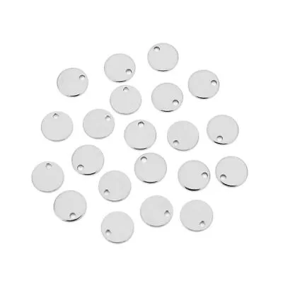 Charm Pendant Round Blank Stamping Dog Tag Charms DIY Necklace Jewelry 20Pcs/Lot • $34.78