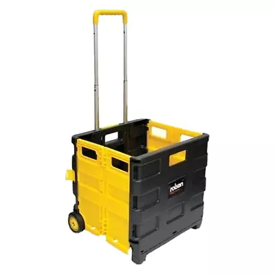 Folding Trolley Cart 25kg Storage DIY Wheel Garden Shop Tool Rolling Box Rolson • £19.99