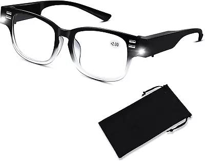 Magnifying Glasses With Light Reading Glasses Bright LED Readers With Lights Bui • $15.28