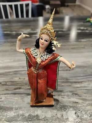 Vintage Bangkok Thailand The Princess Dancing Dolls Statue Native Outfit • $19.71