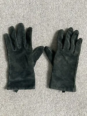 Vintage Accessorize Suede Gloves Black • £3.99