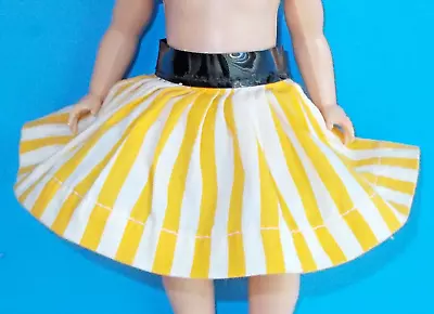 Vintage 8  Nancy Ann Muffie Doll Yellow-gold And White Striped Skirt Circa 1956 • $14.95