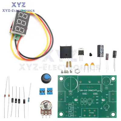 LM317 Digital Display Adjustable Regulated Power Supply Board Module DIY Kits • $3.69