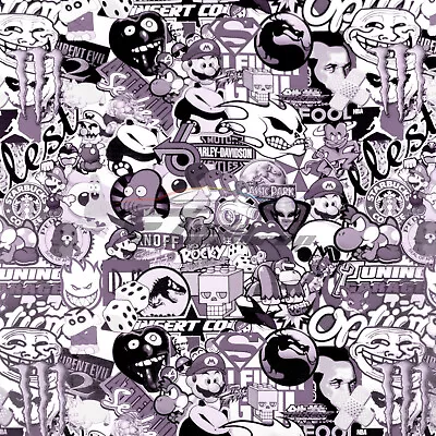 【Sticker Bomb】 Vinyl Wrap Decal Film Graffiti Cartoon Anime JDM USDM Sheet DIY • $4.99