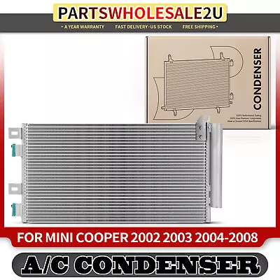 AC Condenser W/ Receiver Drier W/ Bracket For Mini Cooper 2002 2003 2004-2008 • $67.99