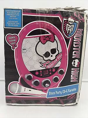 SAKAR Monster High Disco Party CDG Karaoke CD Player - RARE HTF - New In Box!! • $79.99