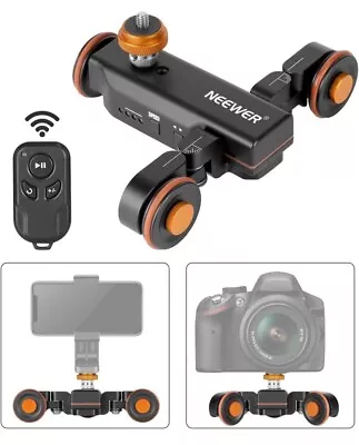 Neewer 3-Wheels Wireless Video Camera Dolly 3-Speed Motorized Electric Track • $71.20