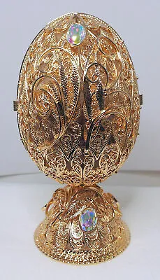 Russian Replica Golden Wire Cage With An Egg Inside. • $199.95