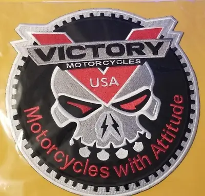 Victory Motorcycles With Attitude Embroidered Approx. 10.5  Patch * • $26.99