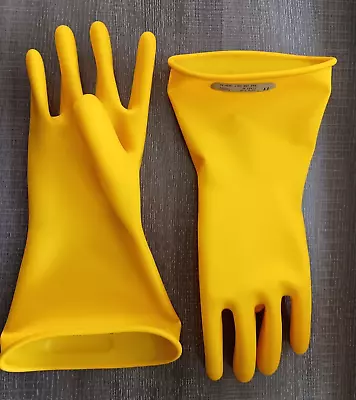 ANSELL 24TM93 MARIGOLD RIG Type 1Class 0 14  Size 11 Rubber Insulating Glove • $22.95