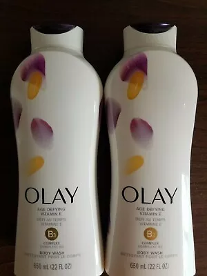 2 New Olay Body Wash Age Defying With Vitamin E 22 Fl Oz Each Moisture New • £33.77