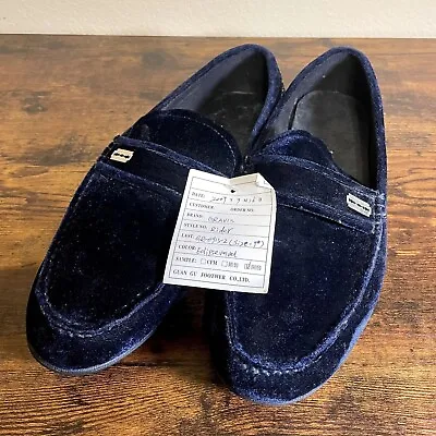 SAMPLE Dylan Rieder Gravis Blue Eclipse Velvet Razor Loafers Unreleased 9M • $223.99