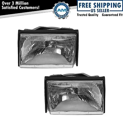 Headlight Set Left & Right For 1987-1993 Ford Mustang FO2502106 FO2503106 • $121.99