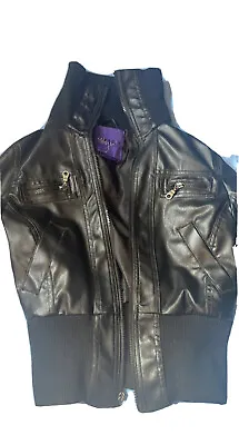 Miley Cyrus X Max Azria Faux Leather Jacket • $18