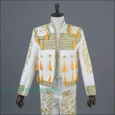 Mens Spanish Bullfighter Matador Outfit Fermin Suit Jackets Pant Cosplay Costume • $95.10