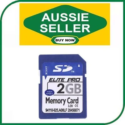 2Gb SD Secure Digital Flash Memory Card Legacy Old Camera Recorder Reader 2G NEW • $9.95