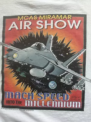 1999 MCAS Miramar Air Show Vintage T Shirt Y2K Size XXL Mach Speed Airplane Jet • $24