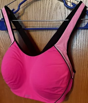 Bright Pink Victoria Secrets Sports Bra 38D EUC VSX Hot Pink Sports Bra 38 D • $4.99