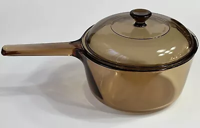 Vintage Corning Vision 1.5l Sauce Pan Made In Usa With Lid. • $59