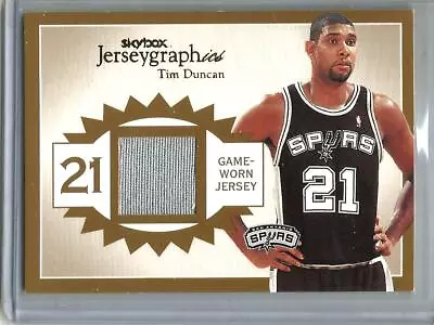 Tim Duncan 03/04 Skybox Jerseygraphics Gold Game Used Jersey #21/50 • $50