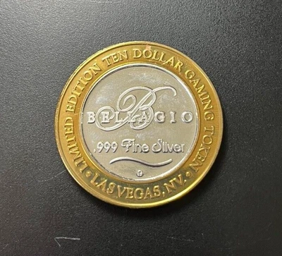 $30 • Buy Bellagio Las Vegas NV $10 Gaming Casino Token .999 Fine Silver