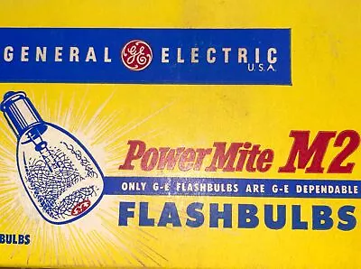 General Electric GE M2 Power Mite Flash Bulbs. ￼ Qty 36 -3 Boxes Of 12 • $22