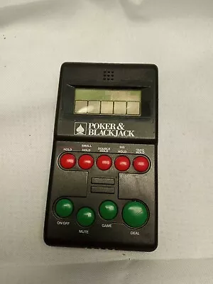 VINTAGE 1994 DIVERSIFIED POKER BLACKJACK HANDHELD POCKET VIDEO GAME Untested  • $10