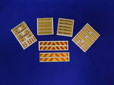 1:50 Scale Code 3 Waterslide DecalsWarning Sign Motorway Maintenance Chevrons • £3.75