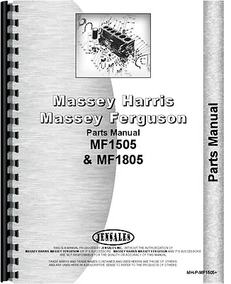 Massey Ferguson 1505 1805 Tractor Parts Manual (MH-P-MF1505+) • $63.99