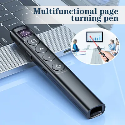 Rechargeable Wireless Red Laser Pointer Remote Control Powerpoint Presenter • £7.91