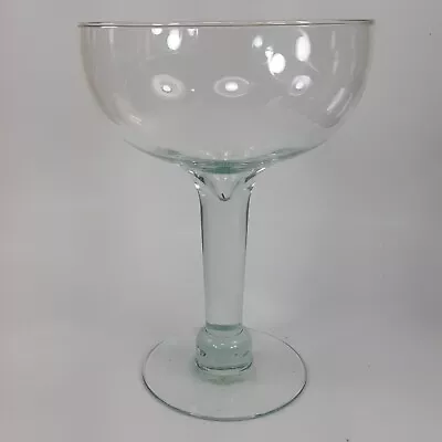 Giant Clear Wine Glass W Leaf Etching Novelty Table Decorative Centerpiece UGHE0 • $22