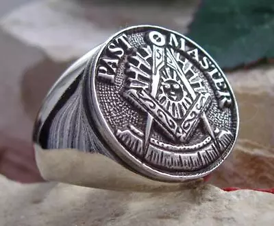 £47.38 • Buy Masonic Past Master Ring Bague Signet Silver Pin Patch Lodge Mason Lodge [ D12 ]