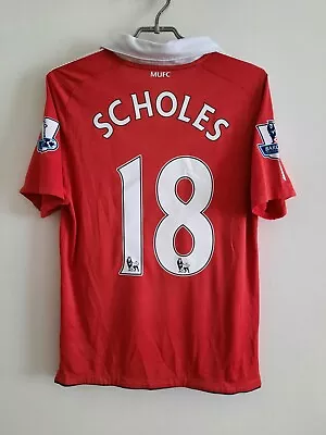 Manchester United Home Football Shirt Jersey 2010 2011 Nike Size M Paul Scholes • $59.99