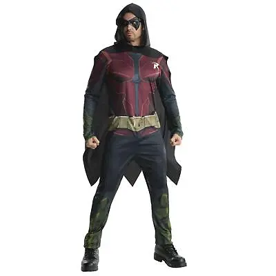 Men's Official DC Comics Robin Arkham Superhero Halloween Stag Do Costume • £26.37