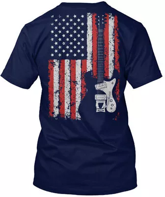 America And Guitar T-Shirt Made In The USA Size S To 5XL • $20.59