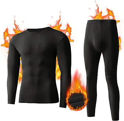 Thermal Underwear Men Heavy Weight Long Johns Base Layer Set With Fleece Lined • $18.99