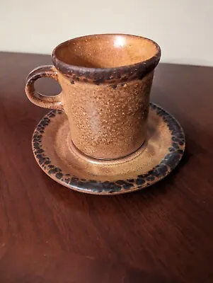 McCoy Pottery Coffee Mug And Saucer   Canyon Mesa  Vintage • $15