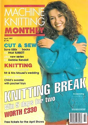 Machine Knitting Monthly Pattern Magazine April 1997 Mouse Doll Toy Vintage • £6.49