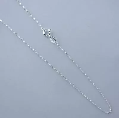 1mm Thin Rolo Chain. Pure 925 Italian Sterling Silver 141618202224 Inch NEW • $5.49