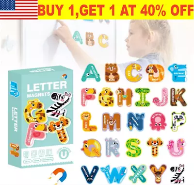 Animal-Shaped Magnetic Alphabet Cute Animal Alphabet ABC Fridge Magnets • $13.99