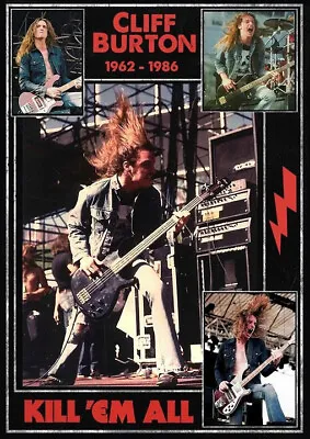 Metallica Cliff Burton Concert Poster 11 X 17 !  FREE USA Shipping Only !  • $20