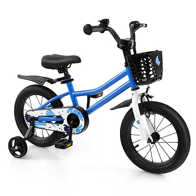 4  Toddler Bike Height-Adjustable Kids Bike W/Removable Training Wheels & Basket • $95.99