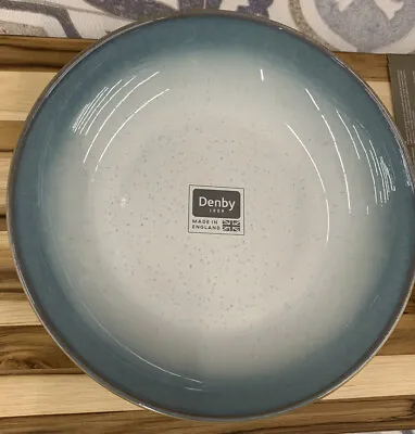 £68.76 • Buy DENBY Azure Blue   Set 2 Pasta Bowls 8'5  X 2.5  #Denby Azure NWT