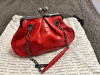£260 • Buy MAX MARA BAG Pasticcino Croc Print RED, Stunner !