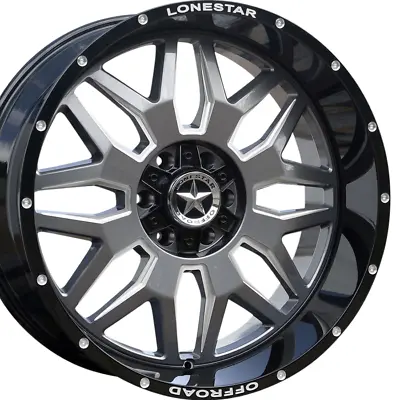 22  Black Gunmetal Lonestar Renegade Wheels 22x10 6x135 -25 Ford F150 Expedition • $1449