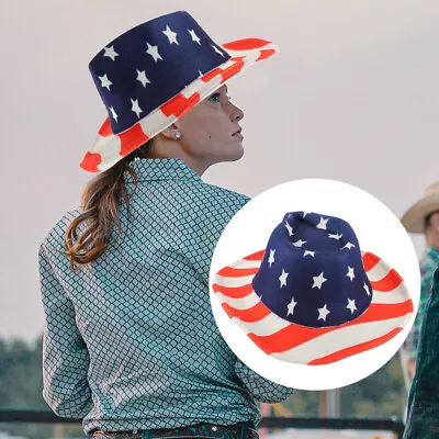 Costume Accessories Outdoor Dress Up American Flag Cowboy Hat • £13.85